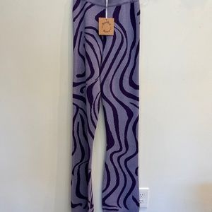 Bailey Rose Zebra Print Pants Purple